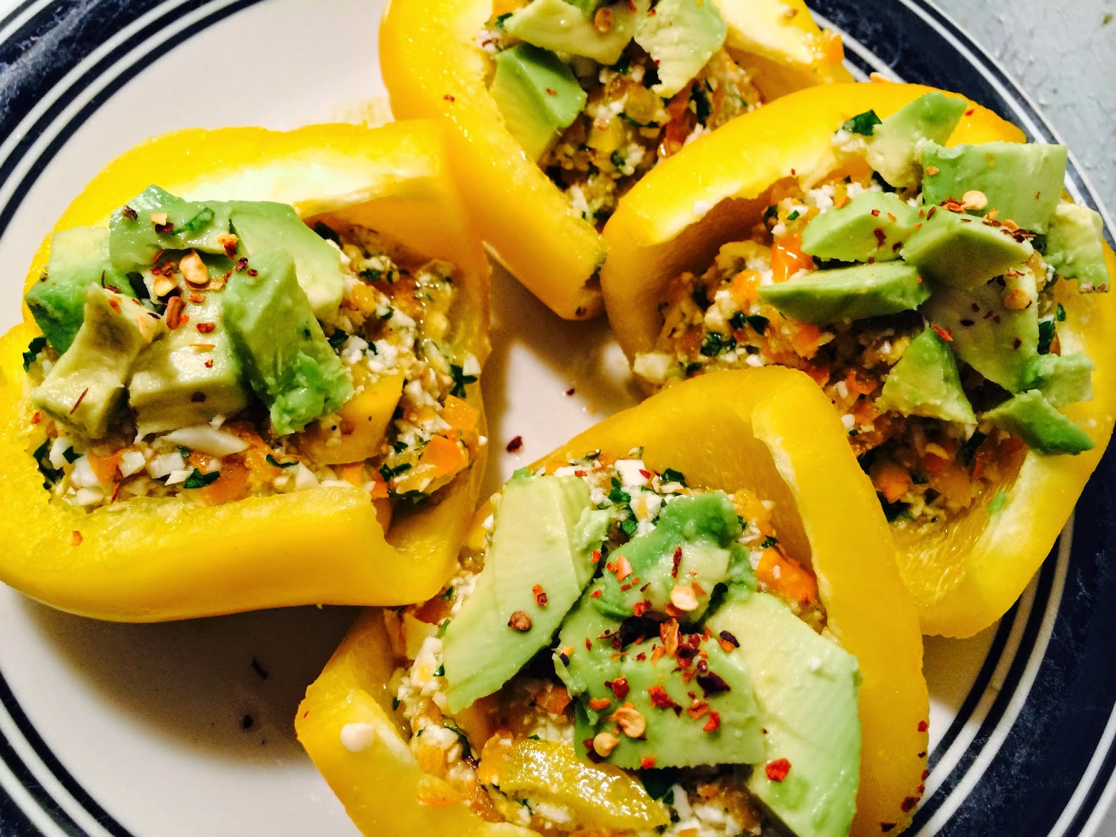 Low Calorie Stuffed Bell Peppers
 Pretty Zesty RAW Stuffed Peppers Low Fat