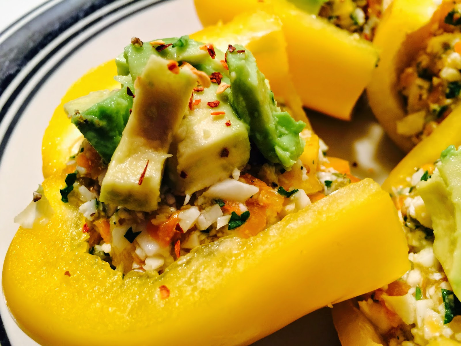 Low Calorie Stuffed Bell Peppers
 Pretty Zesty RAW Stuffed Peppers Low Fat