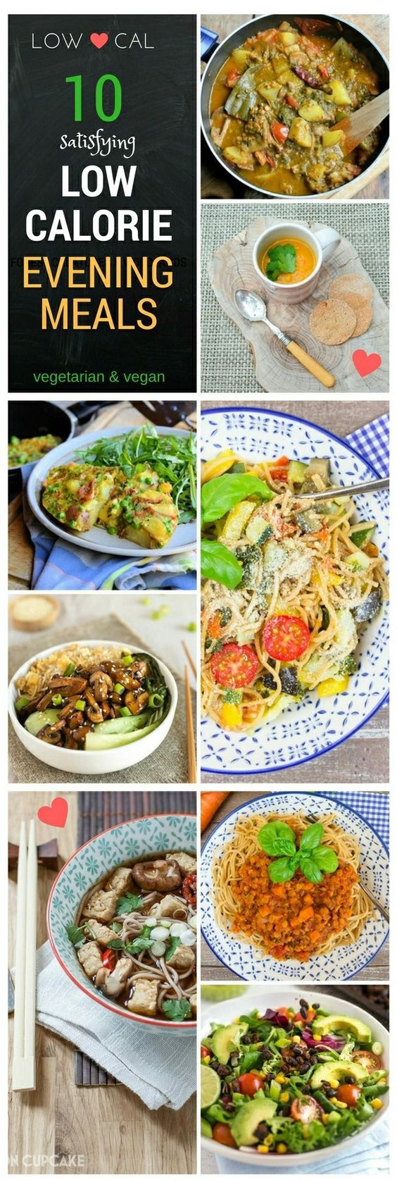 Low Calorie Vegan Recipes
 Low calorie meals Meals and Ve arian meal on Pinterest