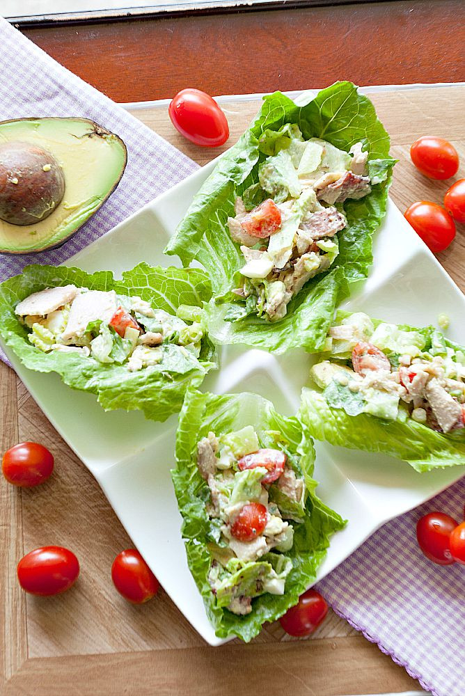 Low Calorie Wrap Recipes
 Turkey Cobb Salad Lettuce Wraps