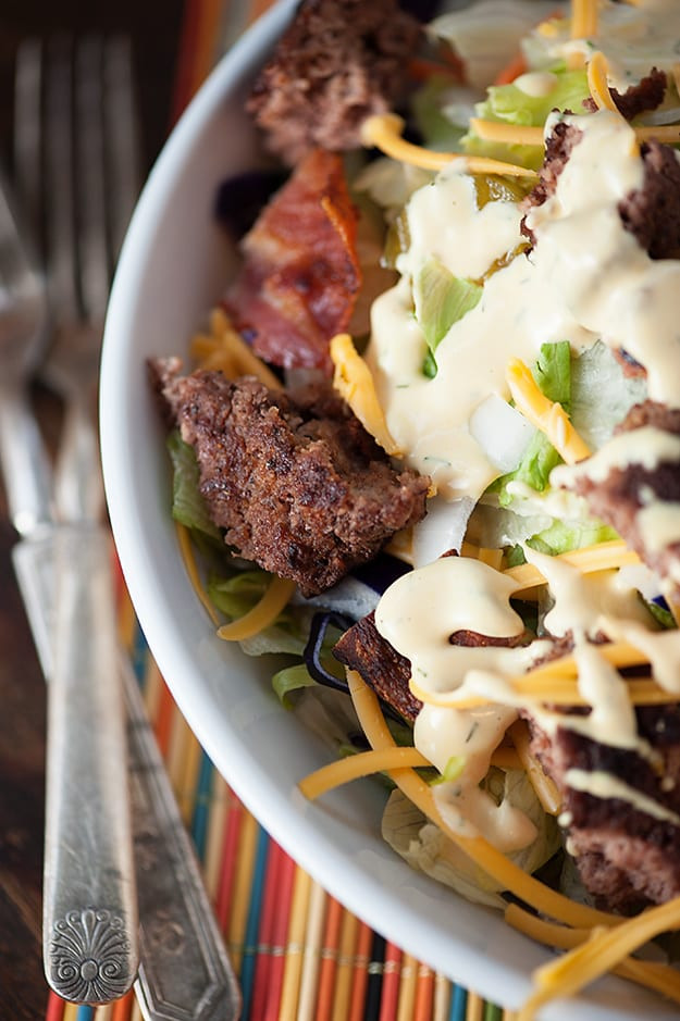 Low Carb Bacon Recipes
 Bacon Cheeseburger Salad — Buns In My Oven