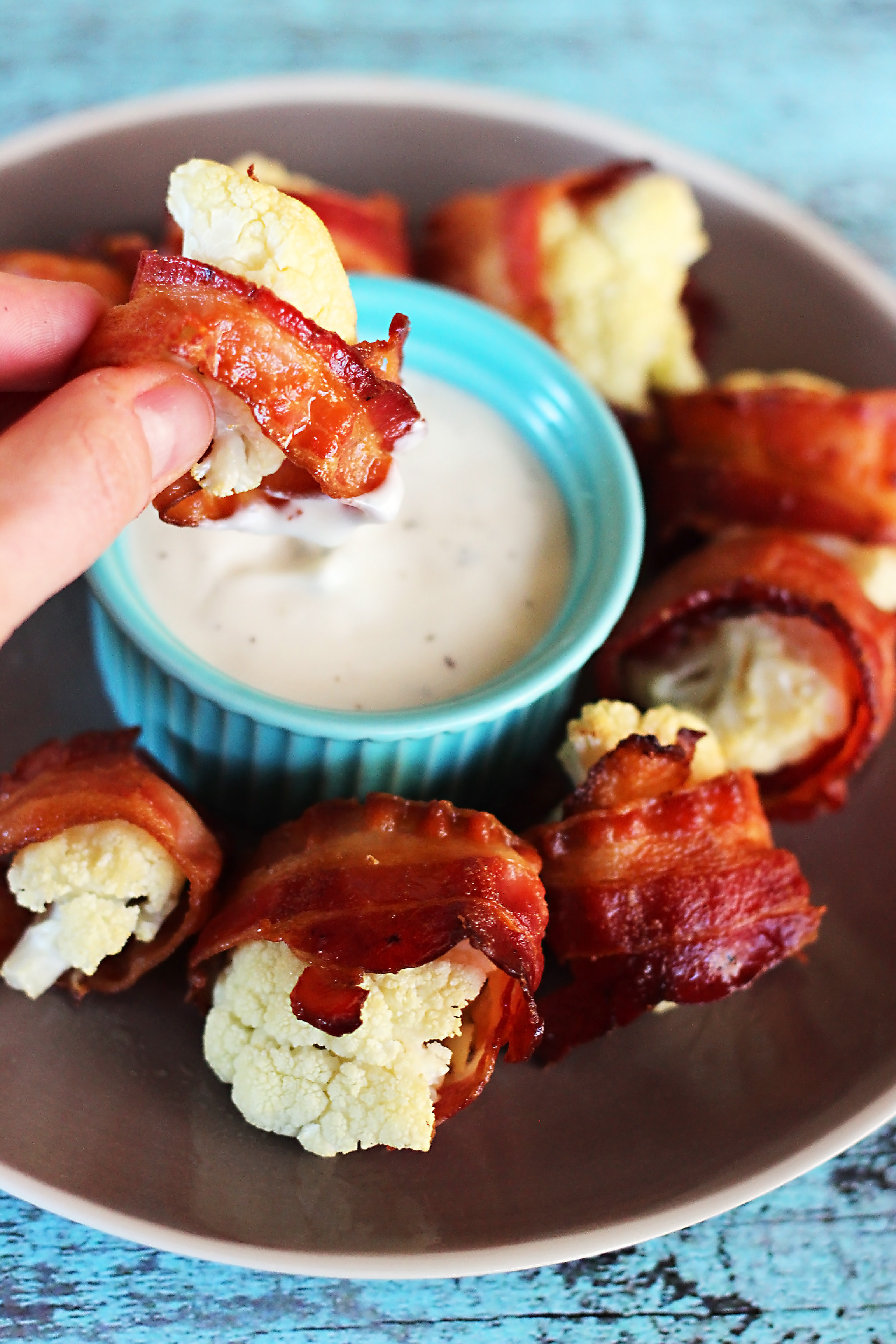 Low Carb Bacon Recipes
 Bacon Wrapped Cauliflower A low carb treat Sweet T