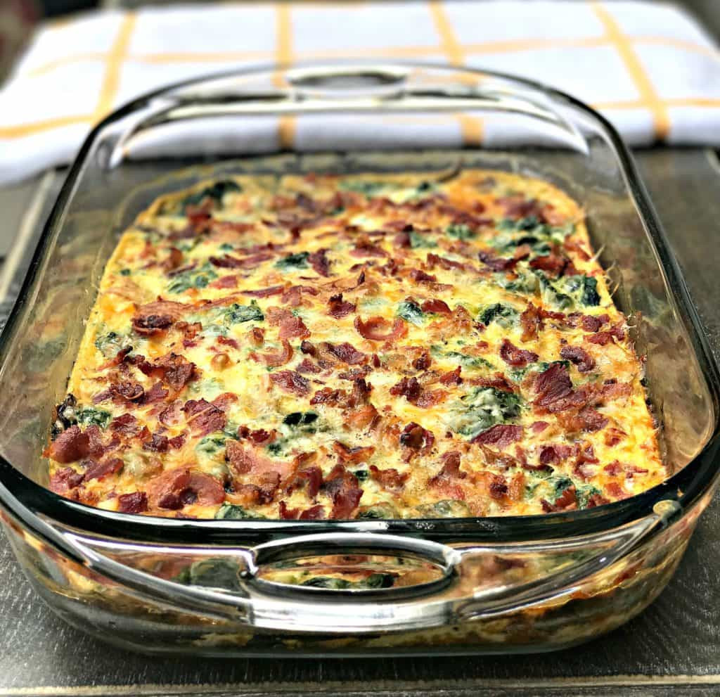 Low Carb Bacon Recipes
 Low Carb Bacon Egg and Spinach Breakfast Casserole