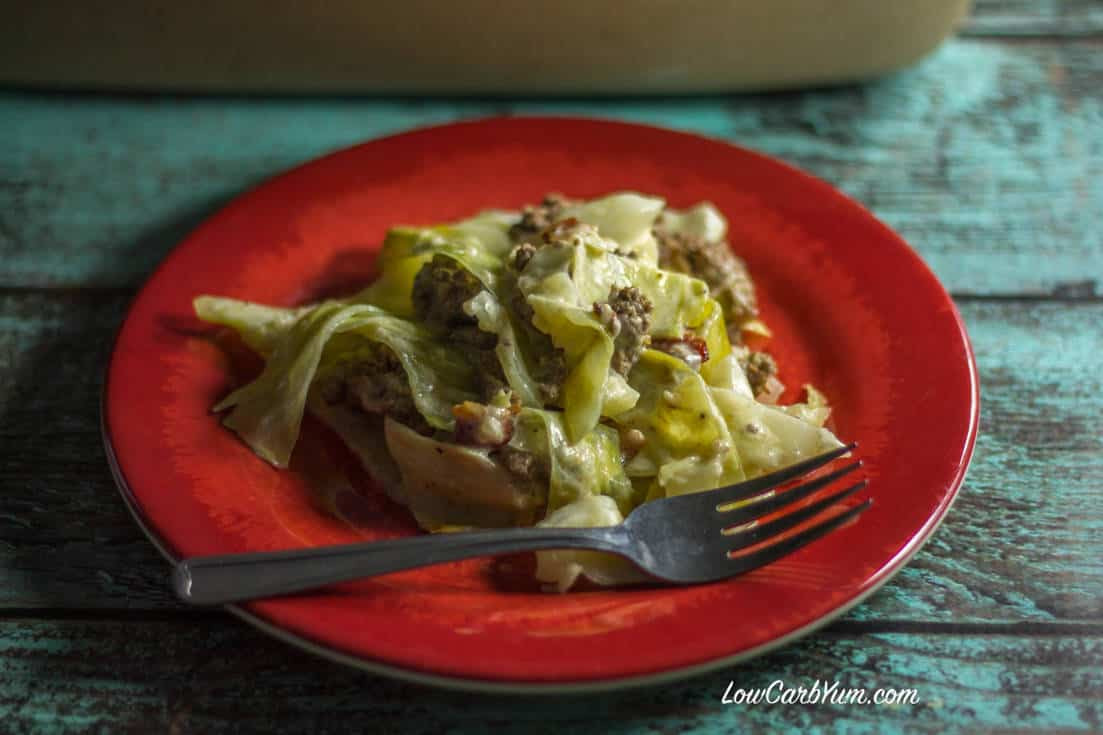 Low Carb Beef Casserole
 Creamed Cabbage & Ground Beef Casserole