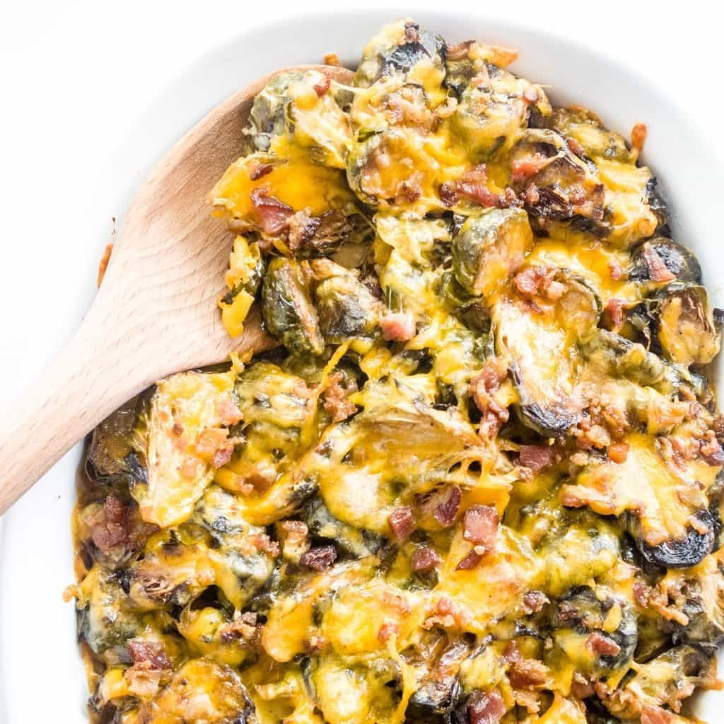 Low Carb Brussel Sprout Recipes
 Brussels Sprouts Casserole Au Gratin with Bacon Low Carb