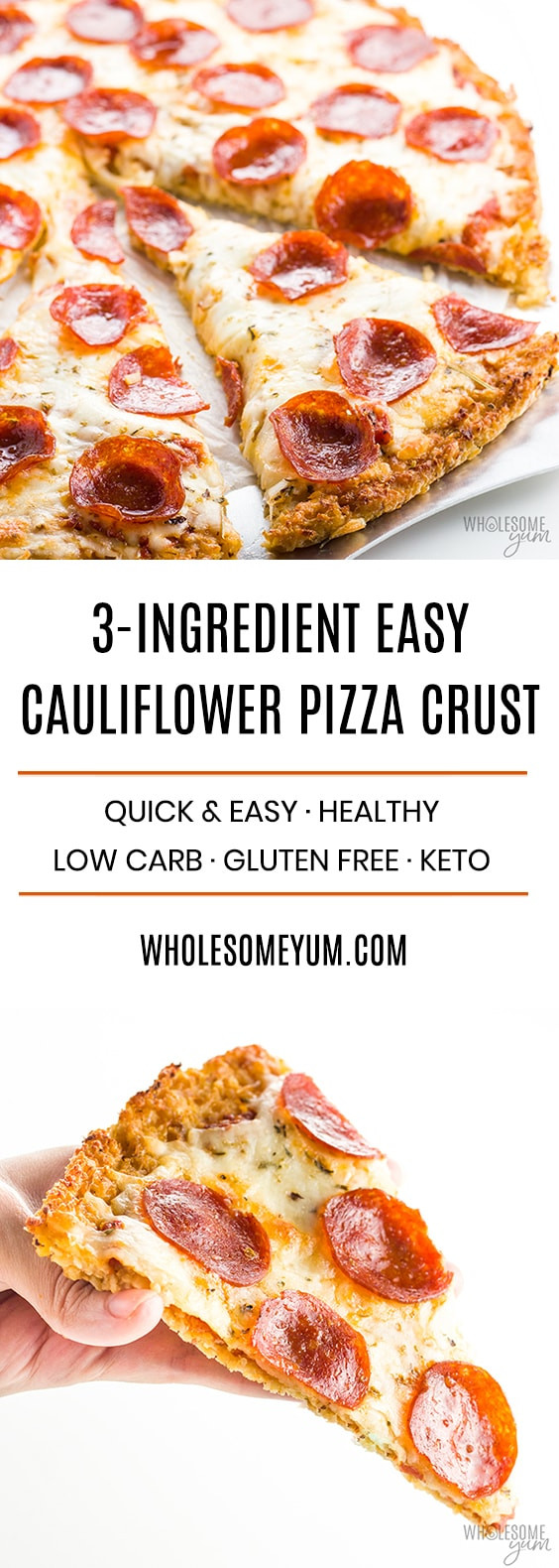 Low Carb Cauliflower Pizza Crust Recipes
 Easy Low Carb Cauliflower Pizza Crust Recipe 3 Ingre nts