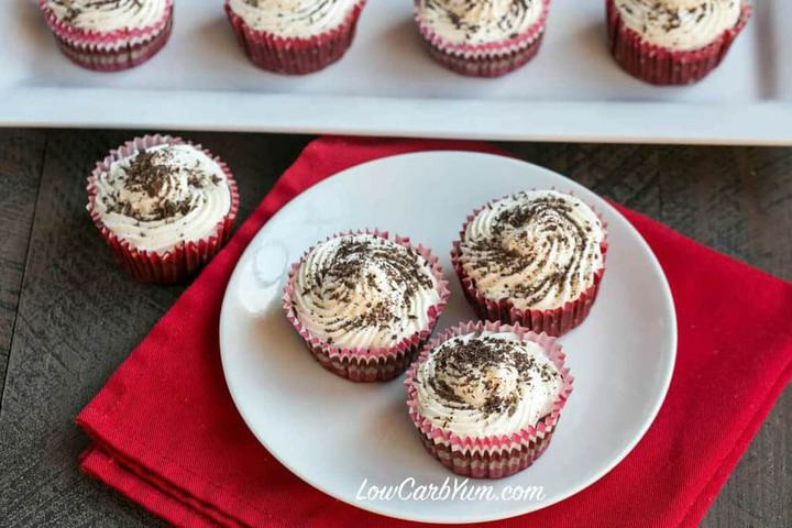 Low Carb Cheesecake Cupcakes
 Red Velvet Cheesecake Cupcakes