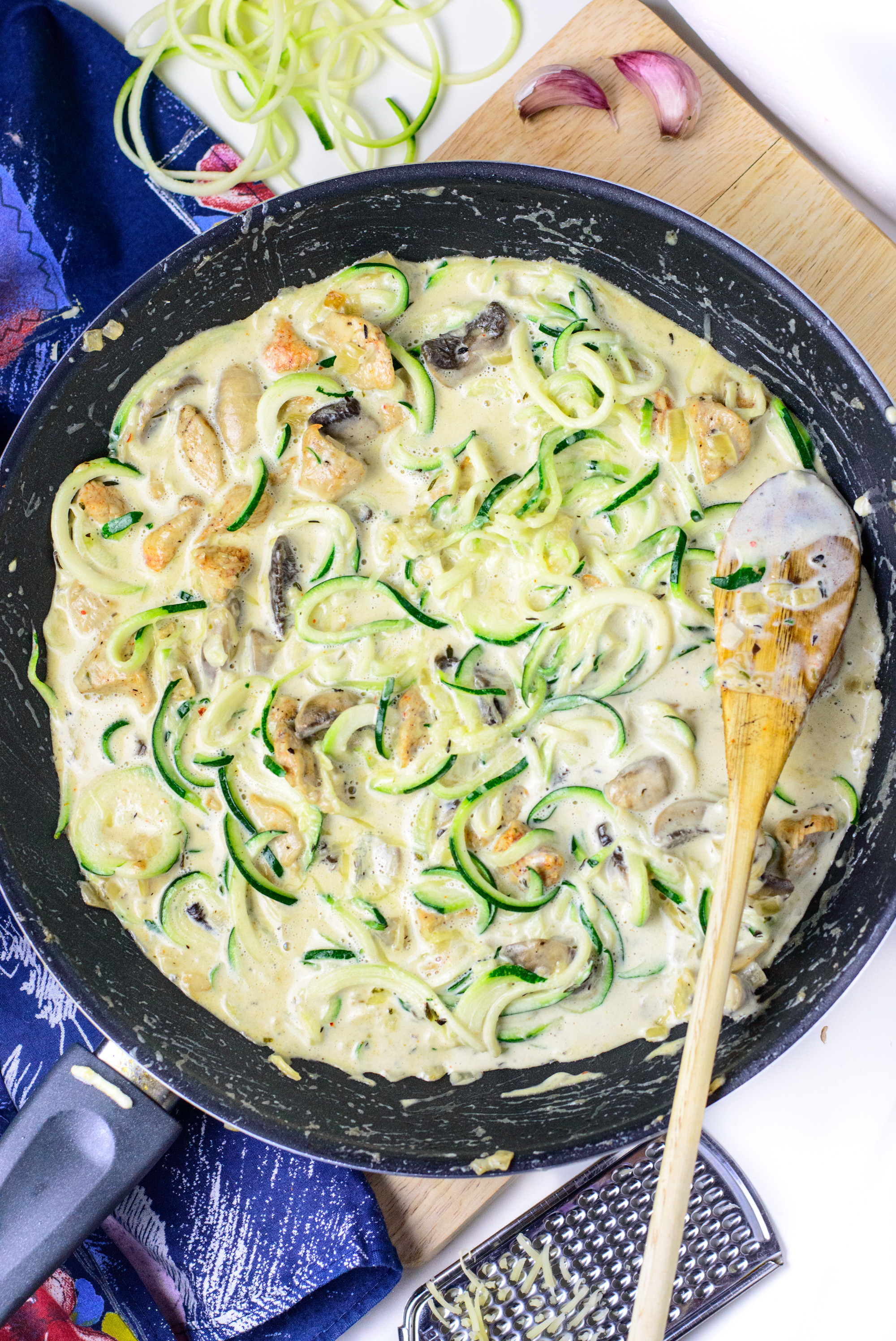 Low Carb Chicken And Mushroom Recipes
 Creamy Chicken Mushroom with Zoodles My Zucchini Recipes