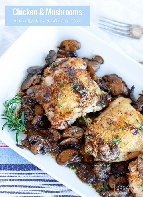 Low Carb Chicken And Mushroom Recipes
 Skillet Chicken & Mushrooms Low Carb & Paleo