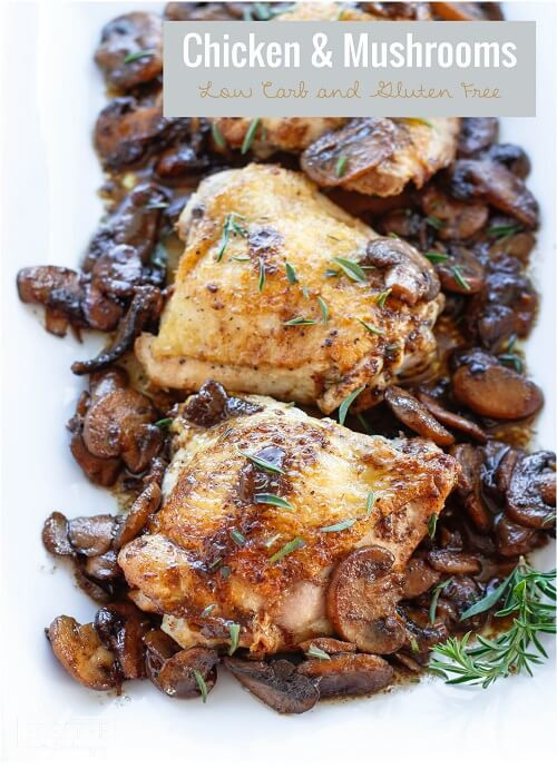 Low Carb Chicken And Mushroom Recipes
 Skillet Chicken & Mushrooms Low Carb & Paleo