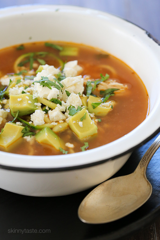 Low Carb Chicken Soup Slow Cooker
 Chipotle Chicken Zucchini “Fideo” Soup Slow Cooker or