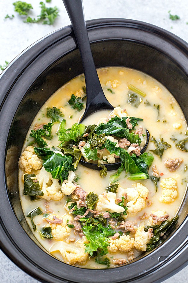 Low Carb Chicken Soup Slow Cooker
 Slow Cooker Low Carb Zuppa Toscana Soup Keto Friendly