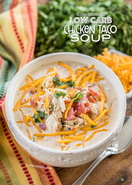 Low Carb Chicken Soup Slow Cooker
 Slow Cooker LOW CARB Chicken Taco Soup