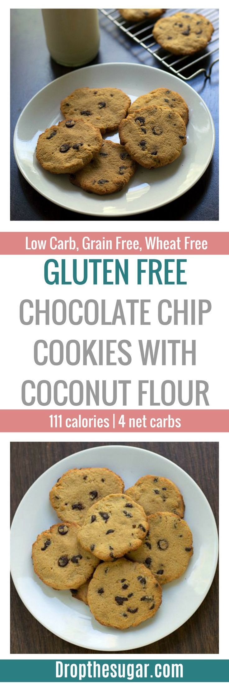 Low Carb Coconut Flour Chocolate Chip Cookies
 316 best images about Low Carb Cookie Recipes on Pinterest