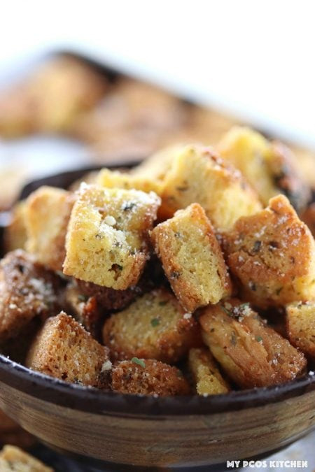 Low Carb Croutons
 Keto Low Carb Gluten Free Garlic Croutons Paleo Option