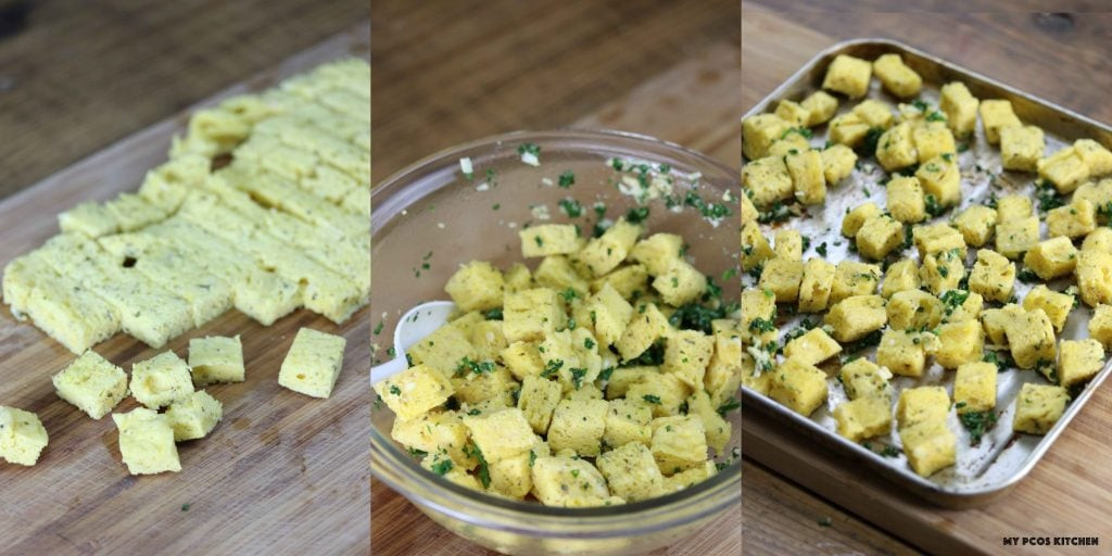 Low Carb Croutons
 Keto Low Carb Gluten Free Garlic Croutons Paleo Option