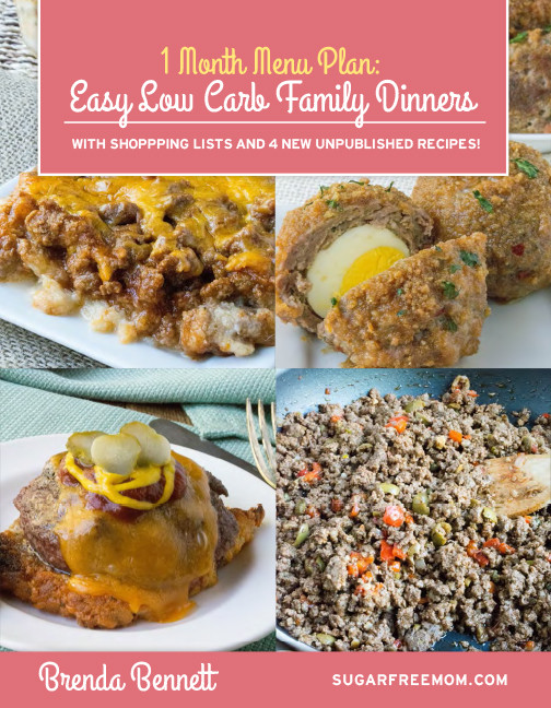 Low Carb Family Recipes
 1 Month Menu Plan of Low Carb Family Dinners Ebook