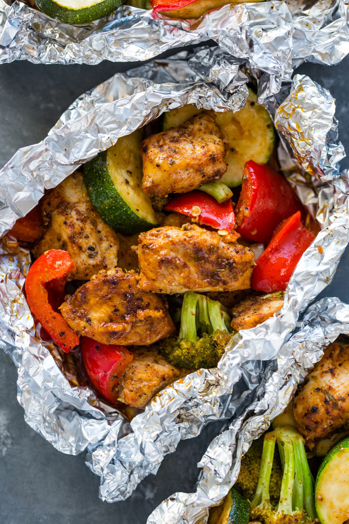 Low Carb Foil Packet Dinners
 Foil Pack Cajun Chicken and Veggies