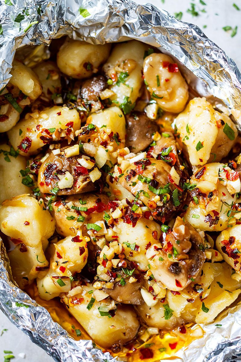 Low Carb Foil Packet Dinners
 Foil Packets Garlic Butter Mushroom and Gnocchi — Eatwell101