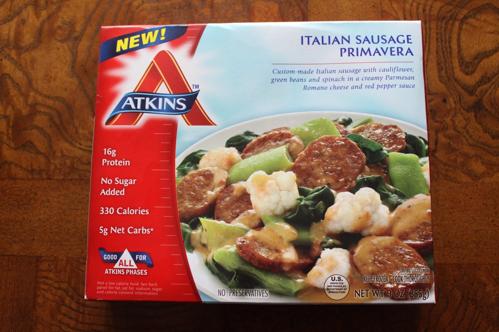 Low Carb Frozen Dinners
 Atkins Frozen Meal Review – Italian Sausage Primavera