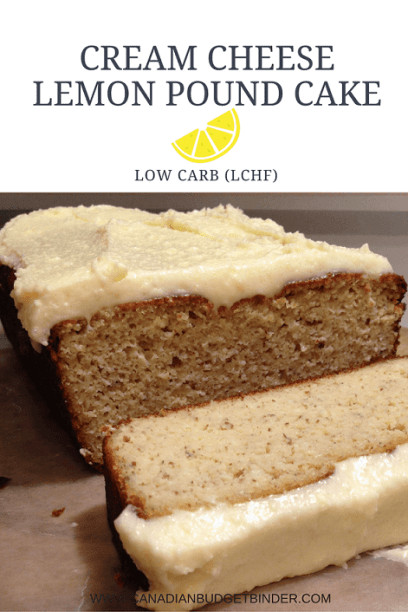 Low Carb Lemon Pound Cake
 Low Carb LCHF Cream Cheese Lemon Pound Cake Canadian