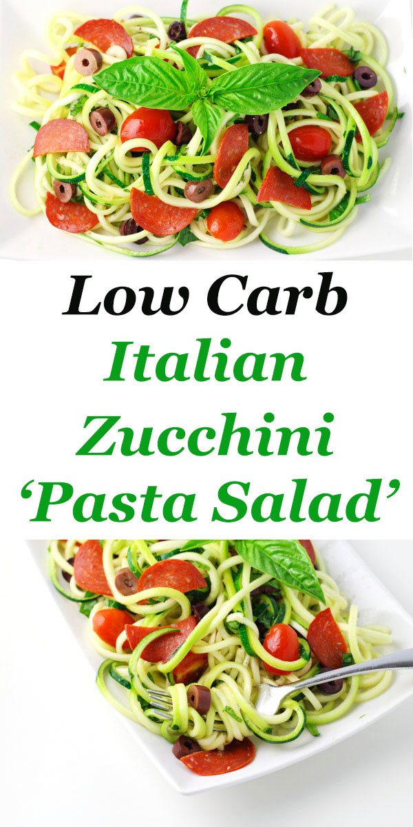 Low Carb Macaroni Salad
 Low Carb Italian Zucchini Pasta Salad Tastefulventure