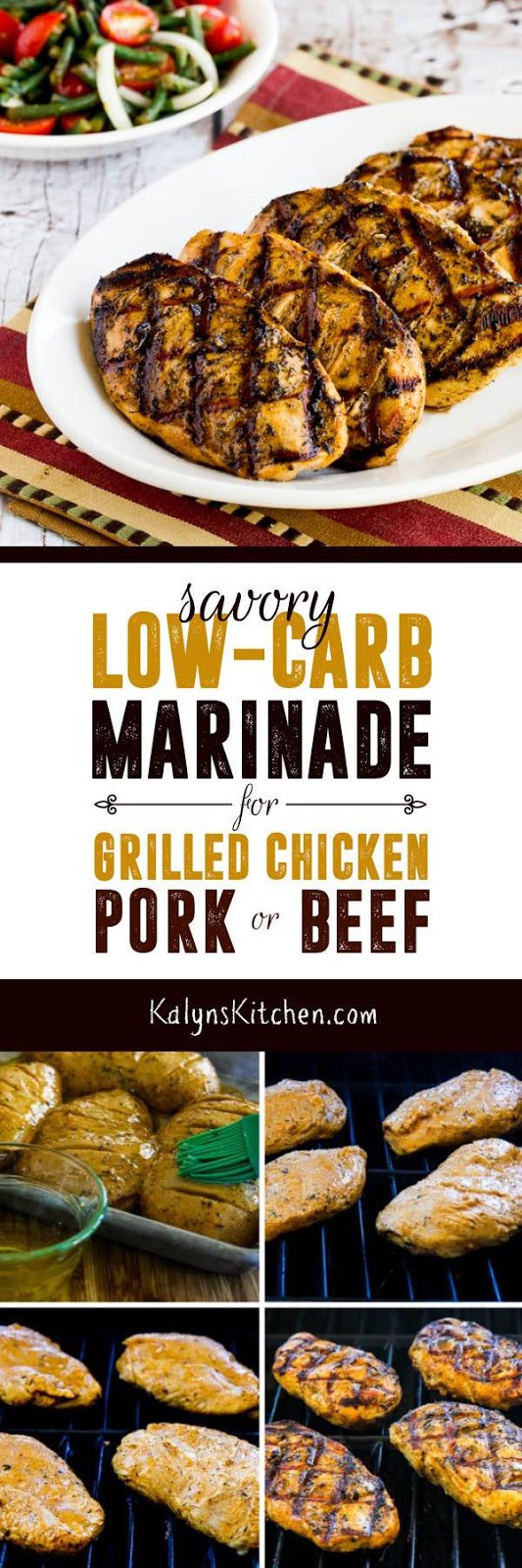 Low Carb Marinades
 Savory Low Carb Marinade for Grilled Chicken Pork or