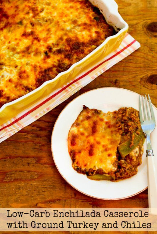 Low Carb Meals With Ground Turkey
 Low Carb Enchilada Casserole with Ground Turkey and Chiles