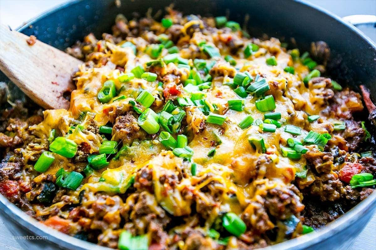 Low Carb Meat Recipes
 e Pot Cheesy Taco Skillet