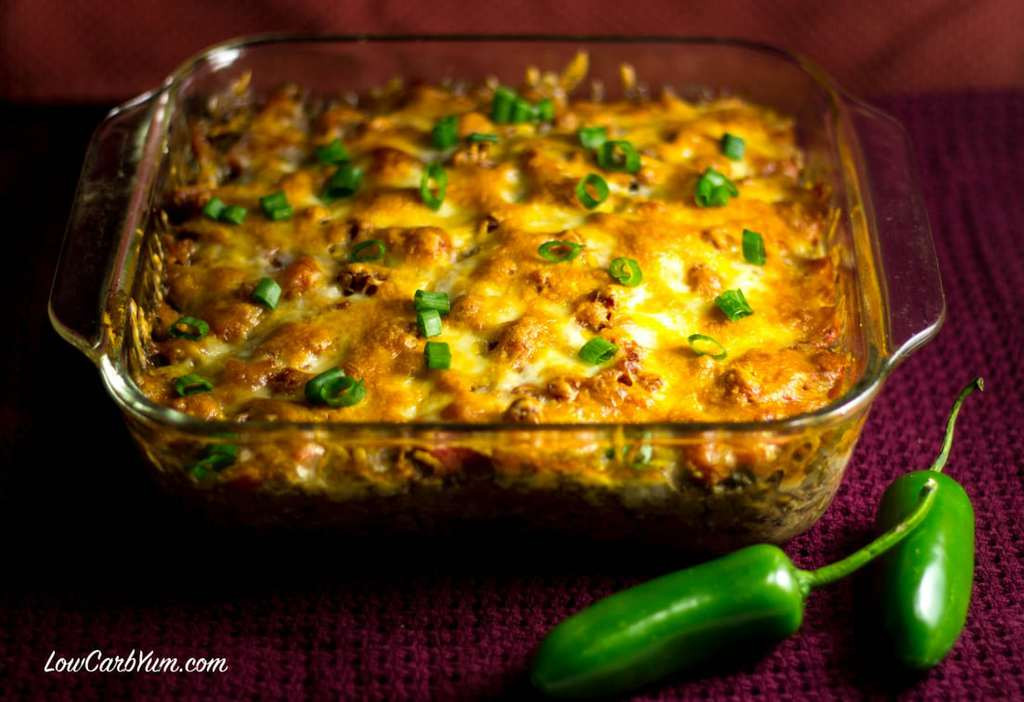 Low Carb Meat Recipes
 Southwest Casserole with Ground Beef and Beans