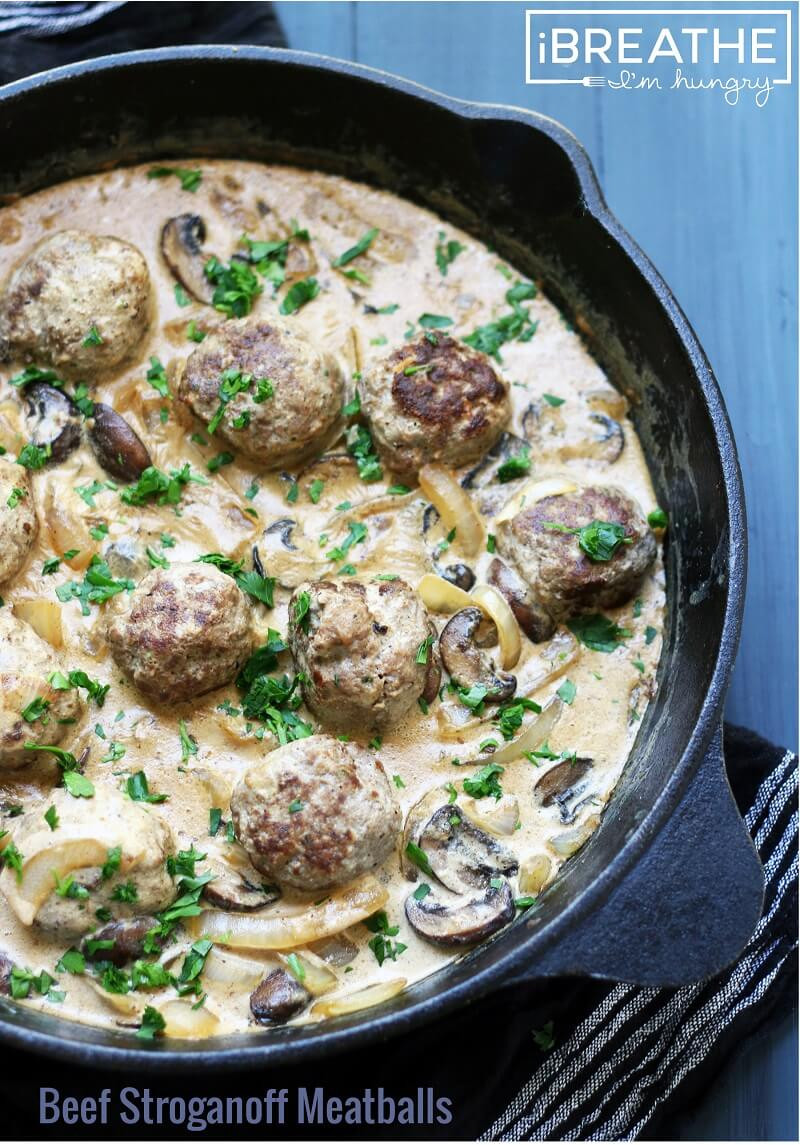 Low Carb Meat Recipes
 Low Carb Beef Stroganoff Meatballs Keto
