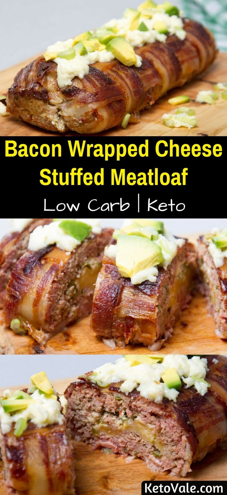 Low Carb Meatloaf With Cheese
 Bacon Wrapped Cheese Stuffed Meatloaf Low Carb Recipe