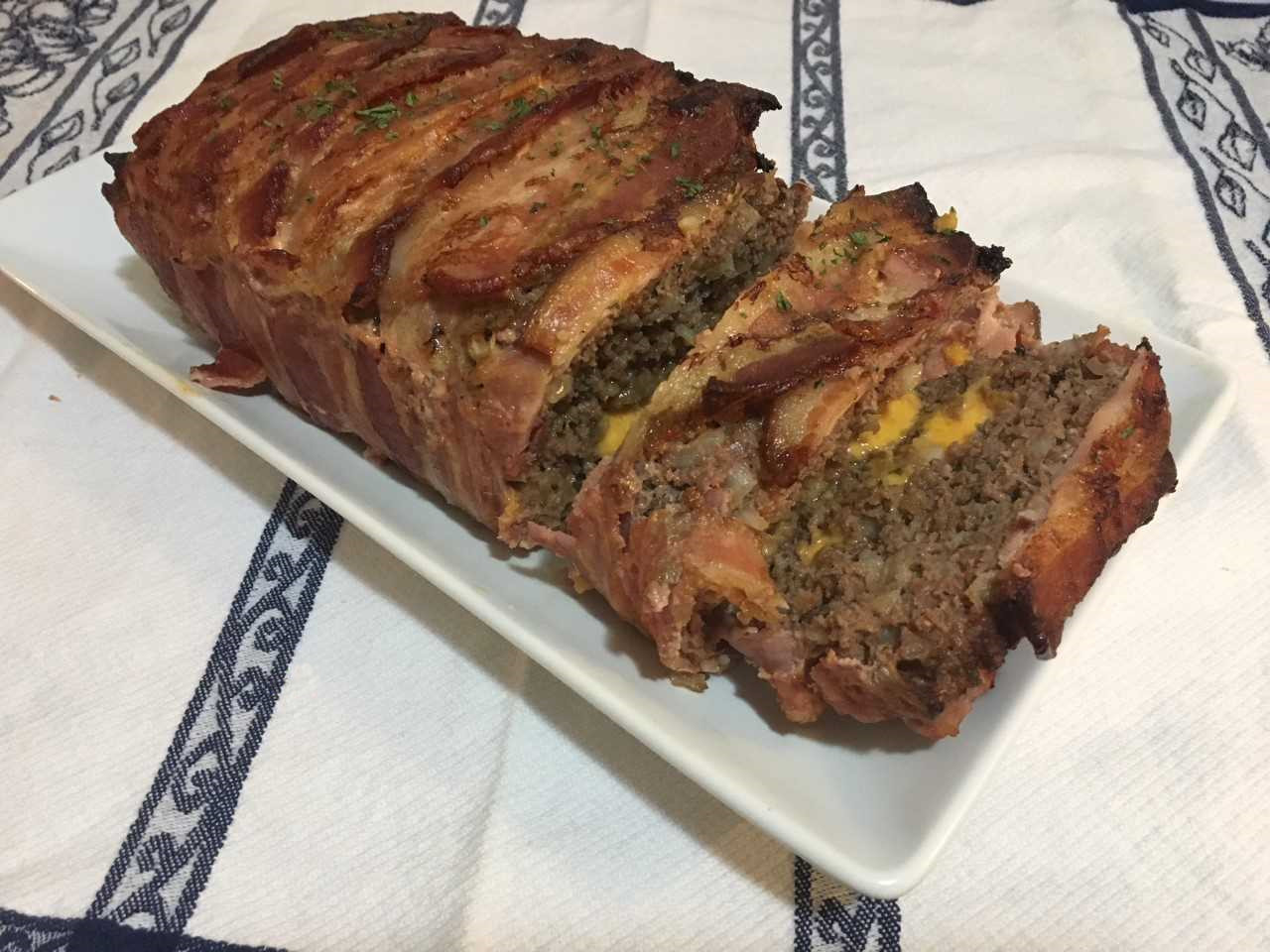 Low Carb Meatloaf With Cheese
 Low Carb Bacon Wrapped Cheese Stuffed Meatloaf