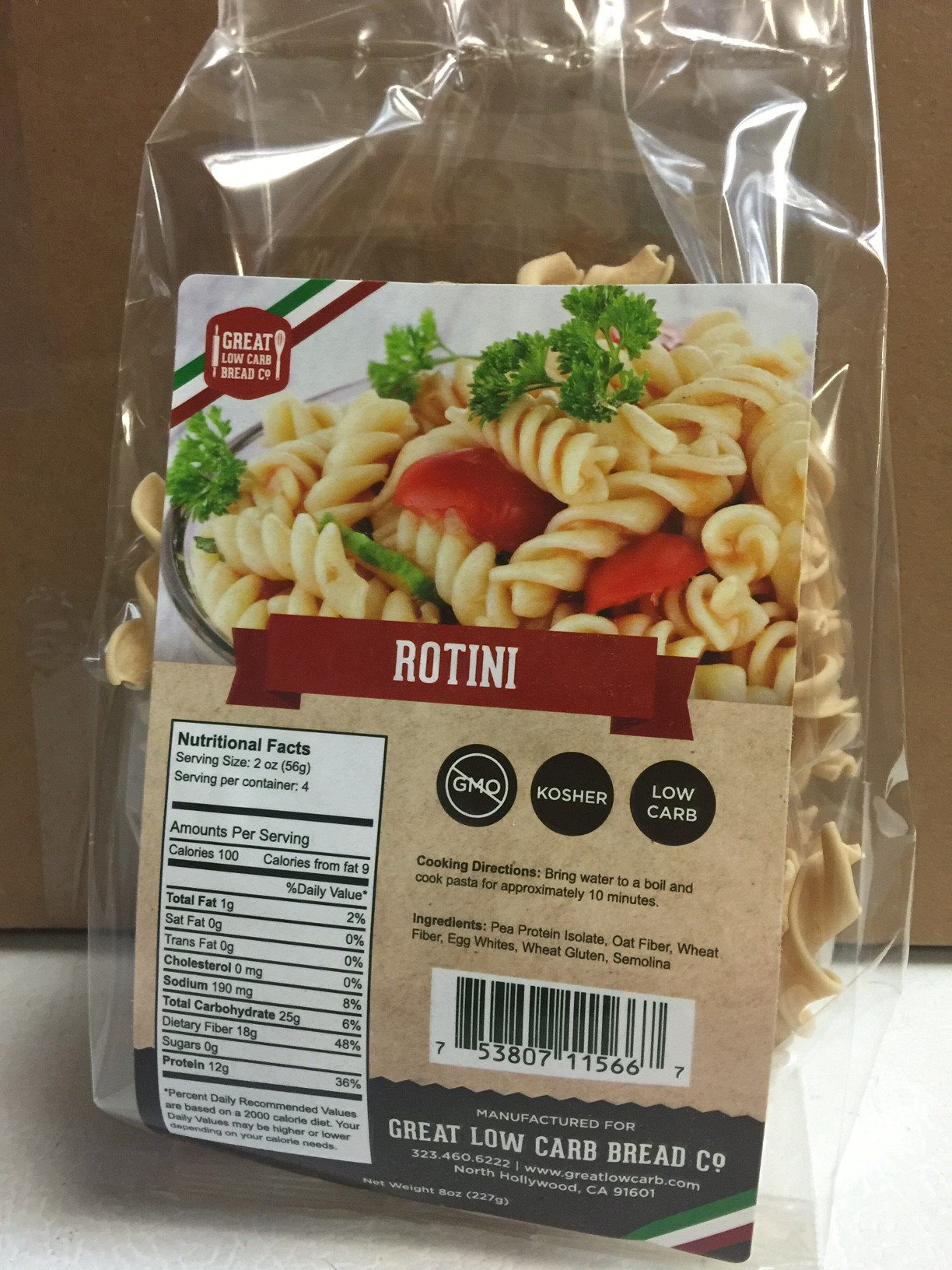 Low Carb Noodles
 Great Low Carb Pasta Rotini 8oz bag – Lo Carb U