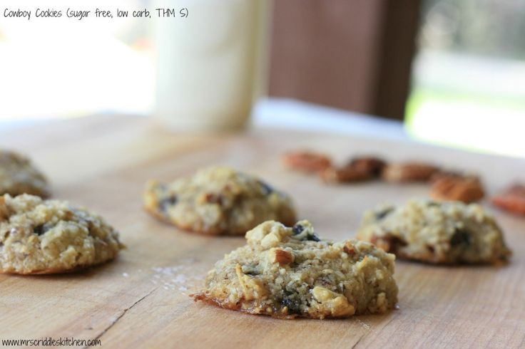 Low Carb Oatmeal Cookies Recipe
 Cowboy Cookies sugar free low carb THM S
