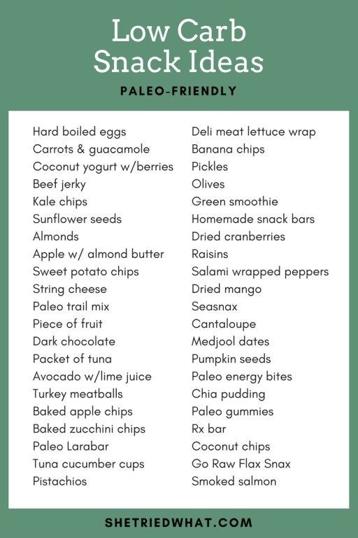 Low Carb Paleo Diet
 17 Best ideas about Healthy Snacks List on Pinterest