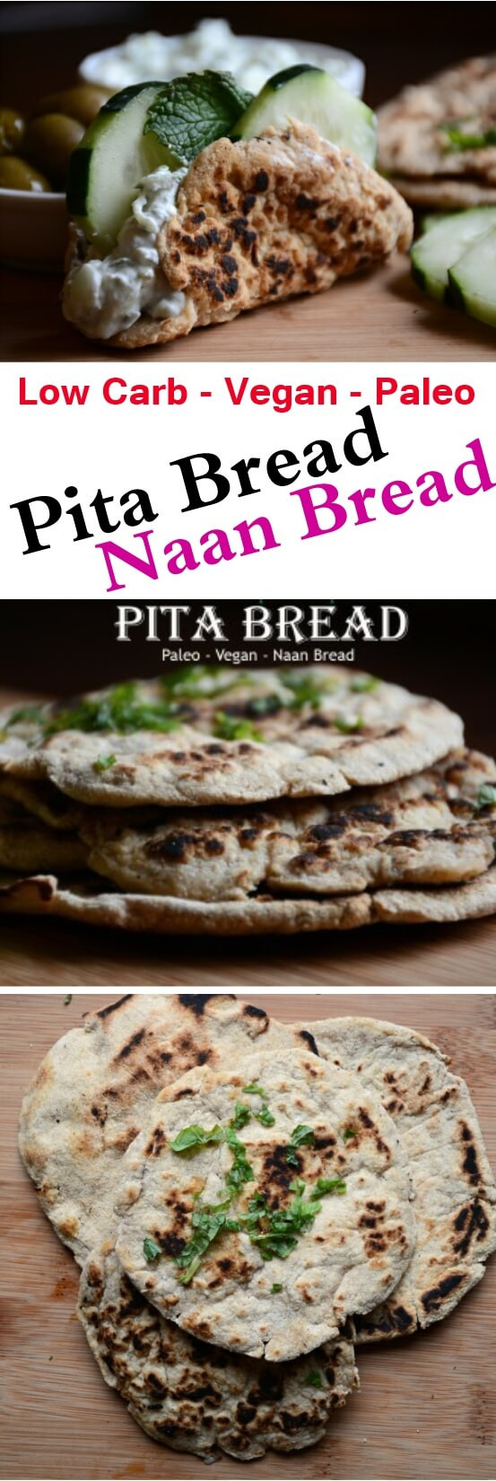 Low Carb Pita Bread Recipe
 Paleo Pita Tortilla Naan Bread vegan starch free