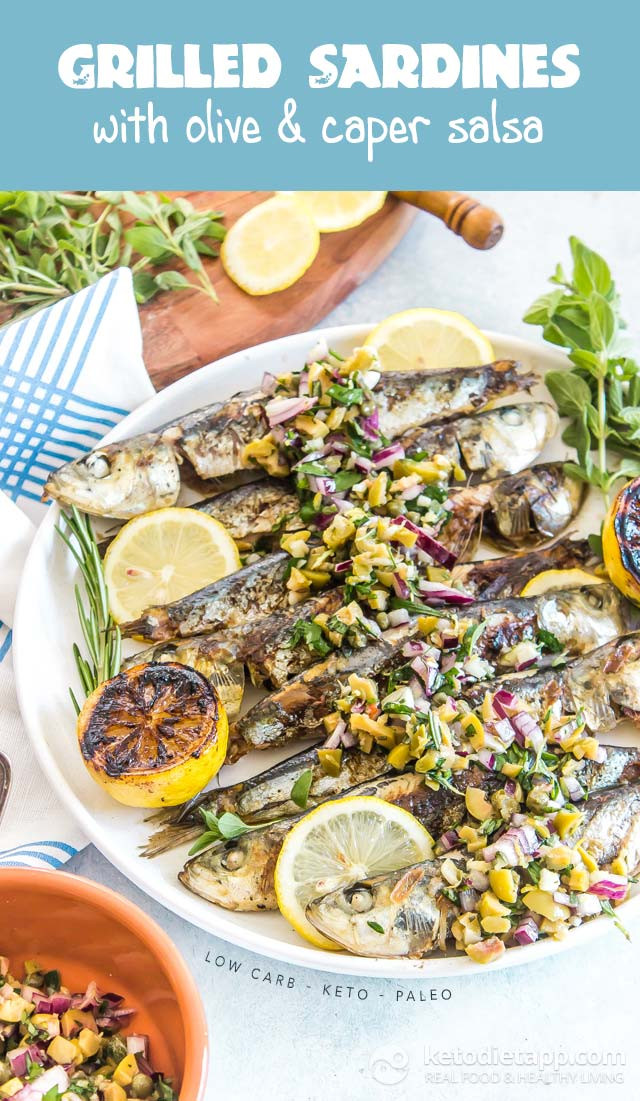Low Carb Sardine Recipes
 Grilled Sardines with Olive & Caper Salsa