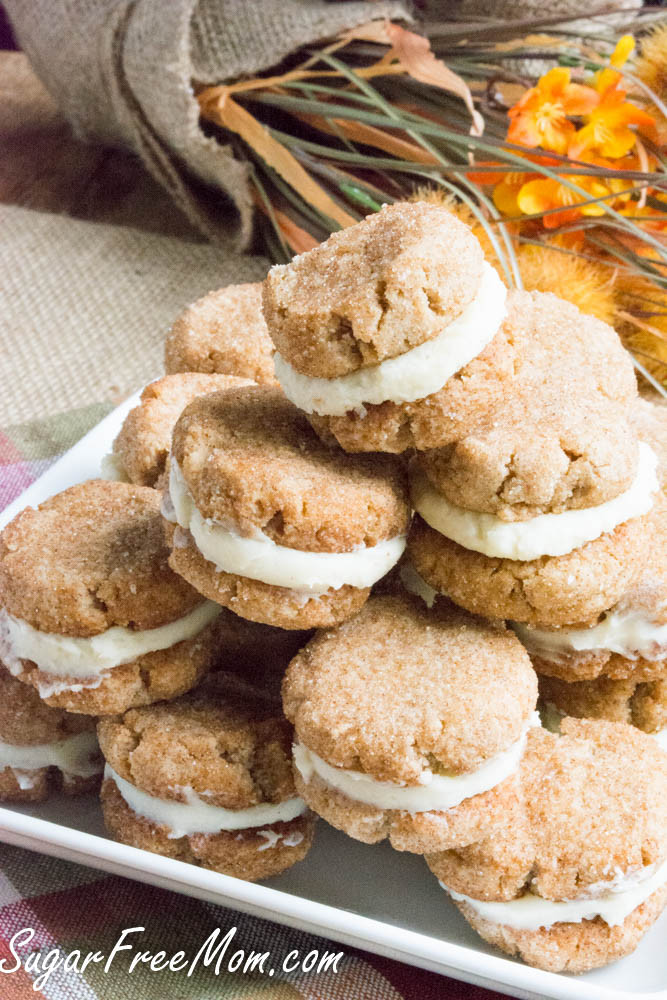 Low Carb Snickerdoodles
 Sugar Free Snickerdoodle Creme Cookies