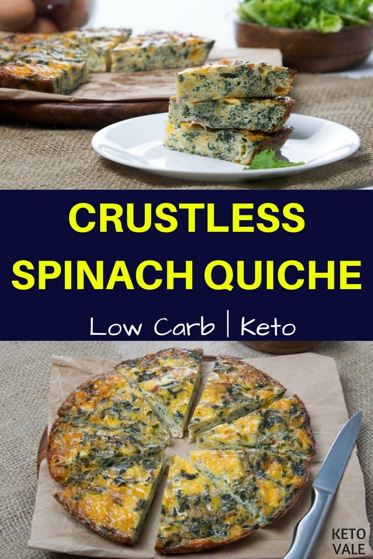 Low Carb Spinach Recipes
 Keto Crustless Spinach Quiche Low Carb Recipe