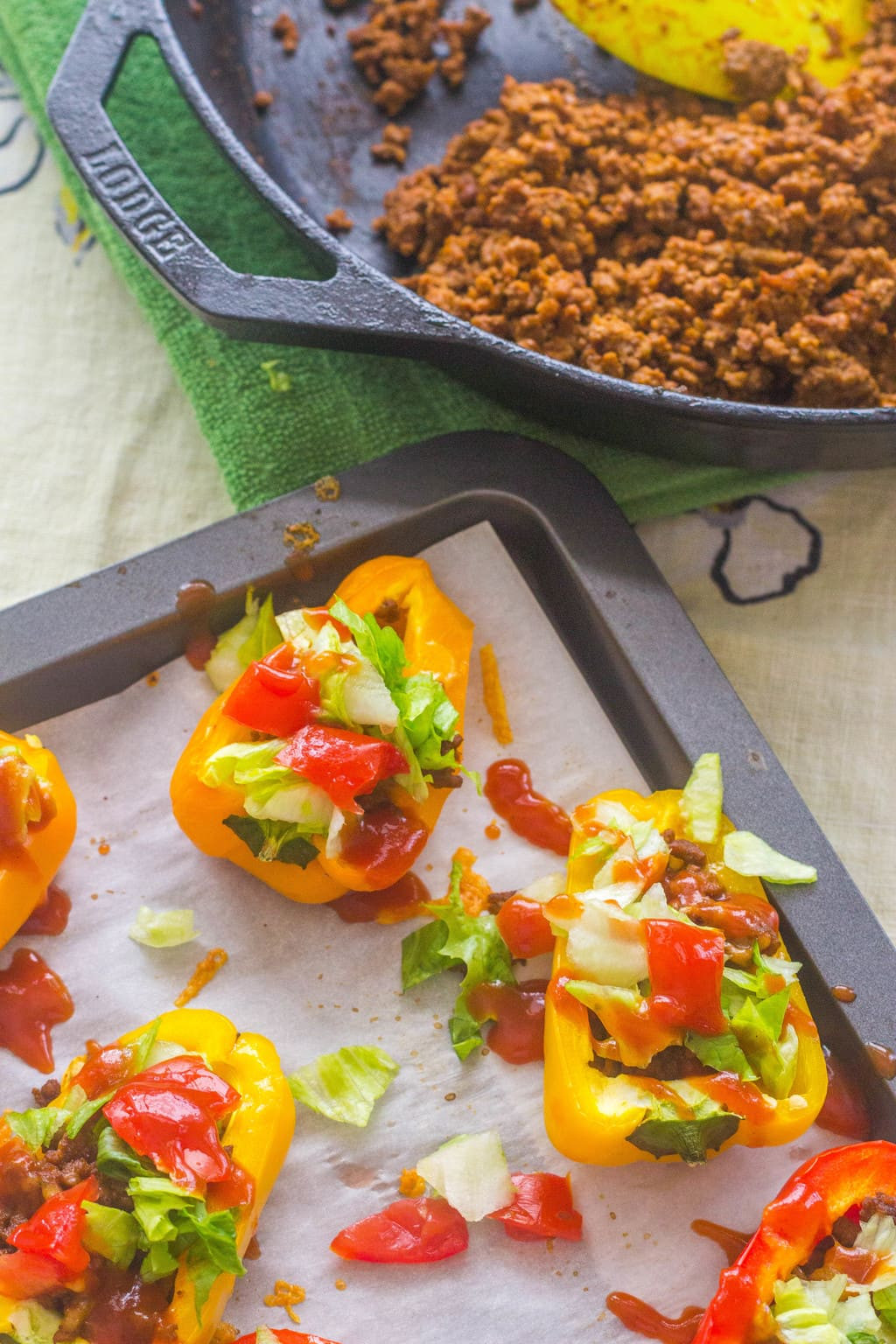 Low Carb Stuffed Bell Peppers
 Low Carb Taco Stuffed Sweet Bell Peppers