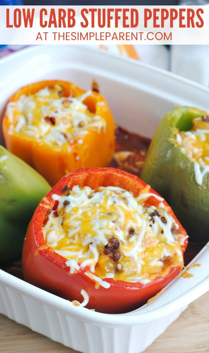 Low Carb Stuffed Peppers Recipe With Ground Beef
 Low Carb Stuffed Peppers without Rice Make Healthy Easy