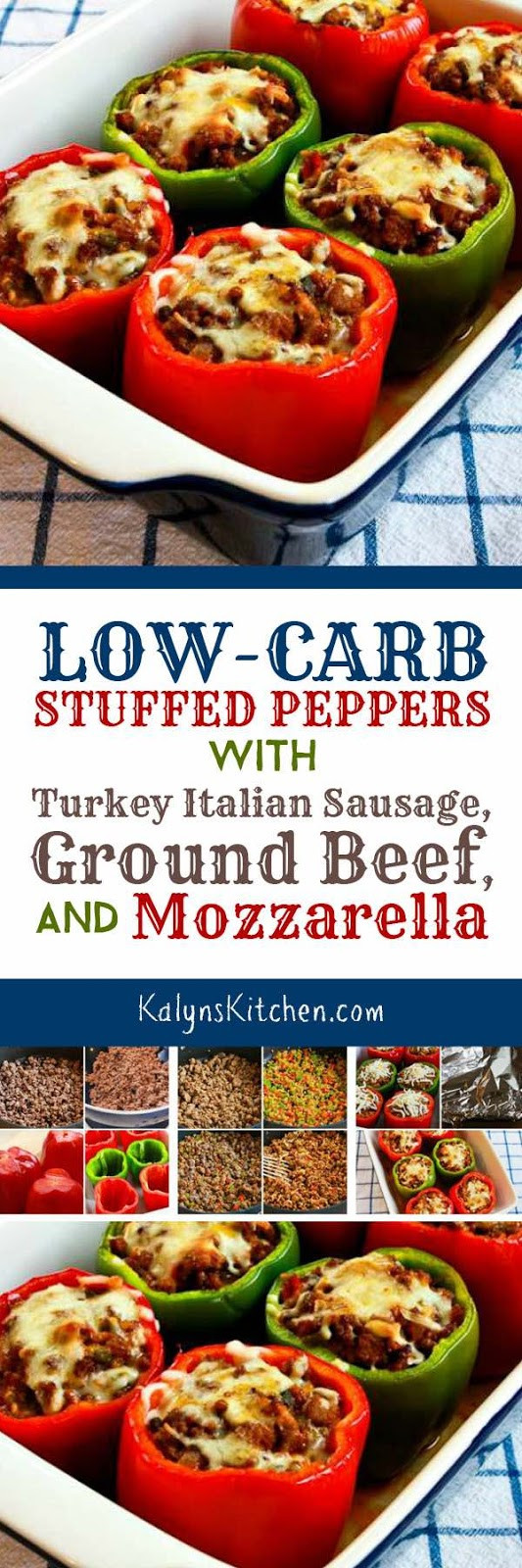 Low Carb Stuffed Peppers Recipe With Ground Beef
 Low Carb Stuffed Peppers with Turkey Italian Sausage