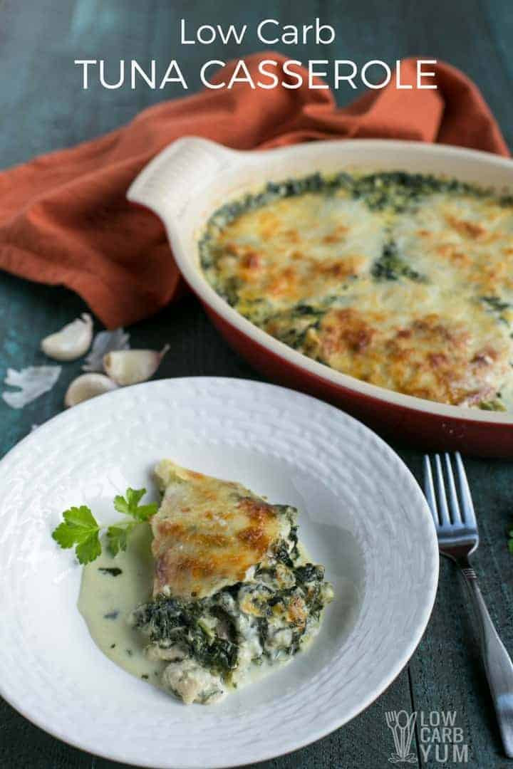 Low Carb Tuna Casserole
 Easy Cheesy Low Carb Tuna Casserole with Spinach