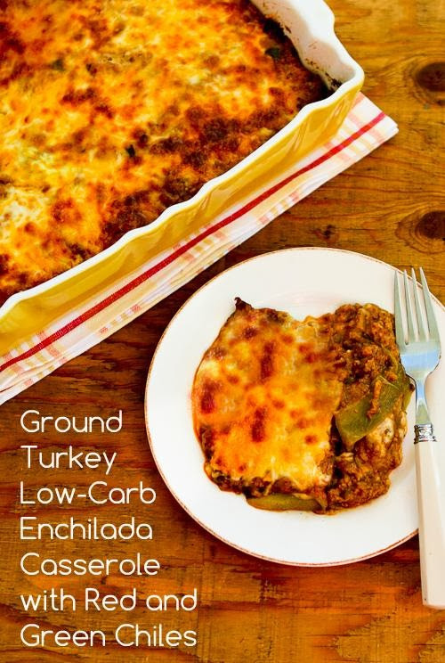 Low Carb Turkey Casserole
 Ground Turkey Low Carb Enchilada Casserole with Red and
