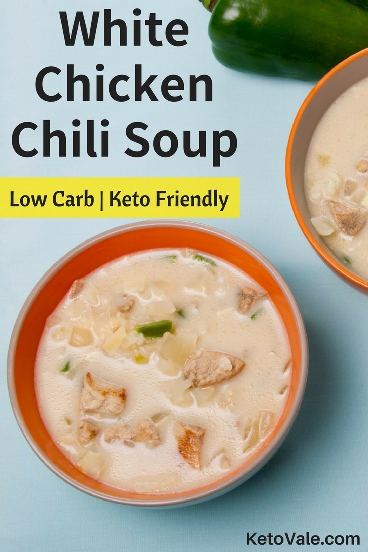 Low Carb White Chicken Chili
 Cheesy White Chicken Chili Soup Low Carb Recipe