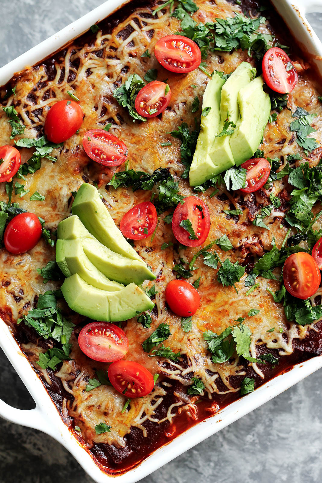 Low Carb Zucchini Enchiladas
 Low Carb Chicken Zucchini Enchilada Bake