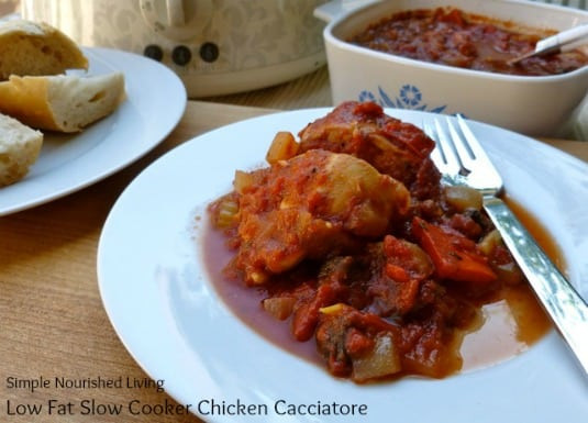 Low Cholesterol Slow Cooker Recipes
 Low Fat Slow Cooker Chicken Cacciatore