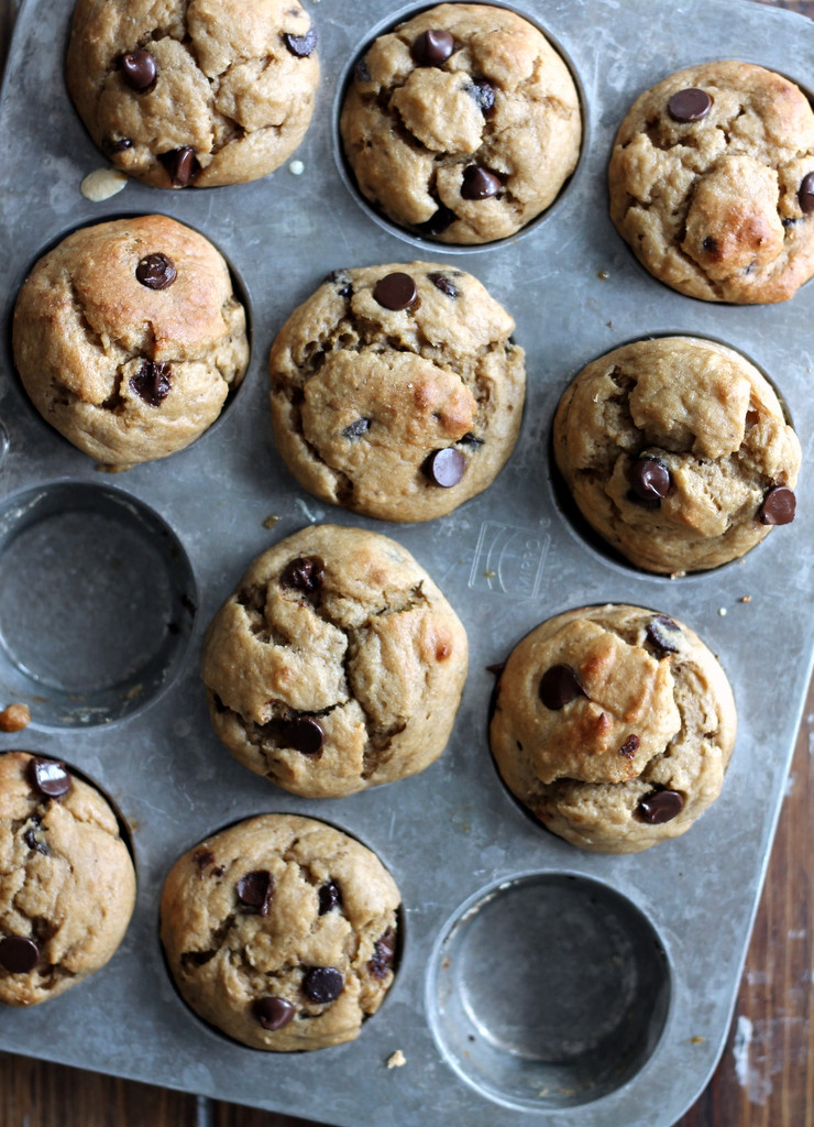 Low Fat Banana Chocolate Chip Muffins
 Skinny Banana Chocolate Chip Muffins