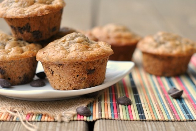 Low Fat Banana Chocolate Chip Muffins
 Low Fat Banana Chocolate Chip Muffins